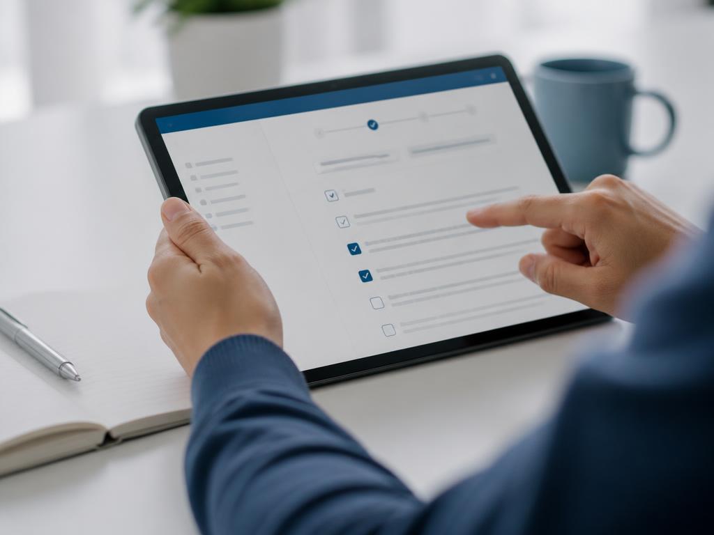 Une apprenante souriante et son formateur travaillent ensemble sur un ordinateur portable